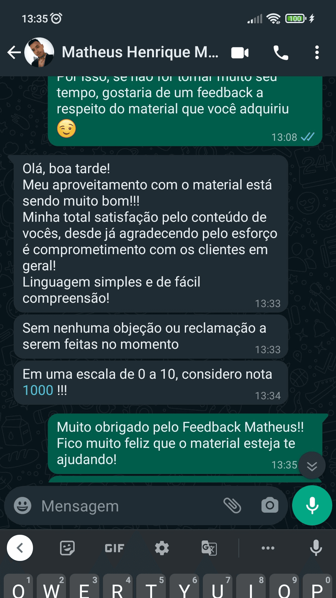 Depoimento real de Matheus Henrique