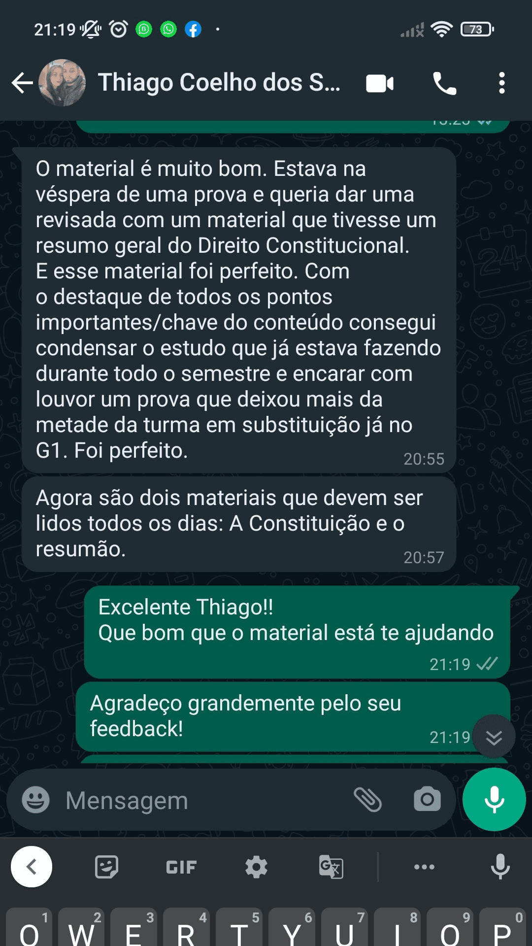 Depoimento real de Thiago Coelho